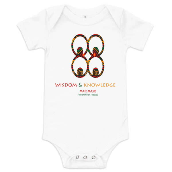 Wisdom and Knowledge Adinkra Symbol Baby One Piece - Image 3