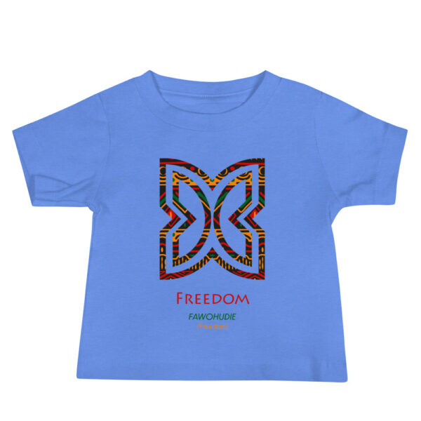 Freedom Adinkra Symbol Baby Jersey Short Sleeve Tee - Image 1