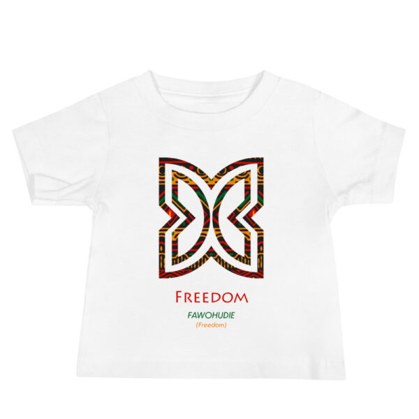 Freedom Adinkra Symbol Baby Jersey Short Sleeve Tee - Image 3