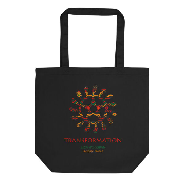 Transformation Adinkra Symbol Tan Eco Tote Bag