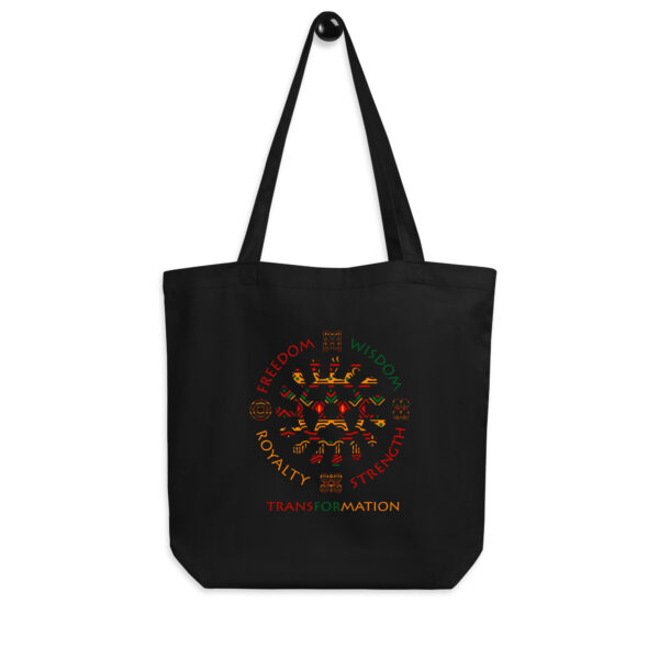 Symbol of Life Adinkra Symbol Tan Eco Tote Bag - Image 1