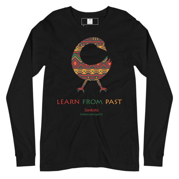 Learn From Past Adinkra Symbol Long Sleeve Shirt - Image 1