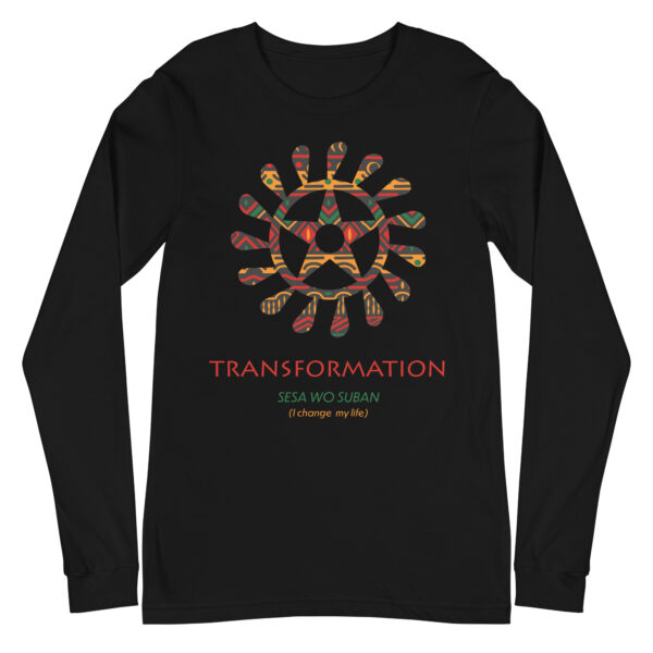 Transformation Adinkra Symbol Long Sleeve Shirt