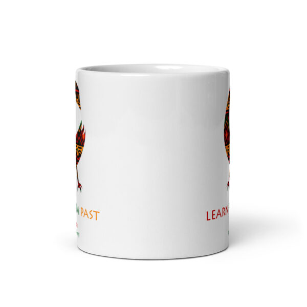 Learn From Past Adinkra Symbol White Glossy Mug - Image 3