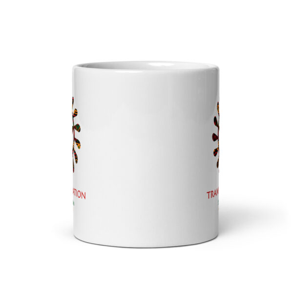Transformation Adinkra Symbol White Glossy Mug - Image 3