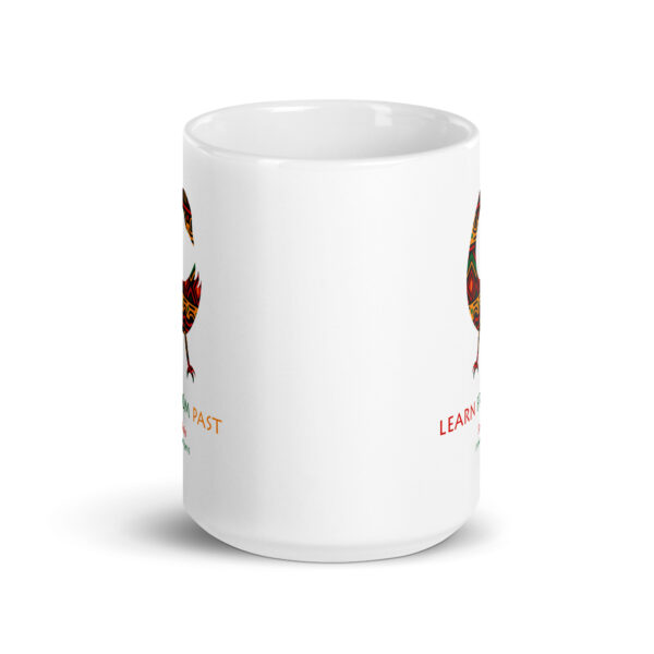 Learn From Past Adinkra Symbol White Glossy Mug - Image 6