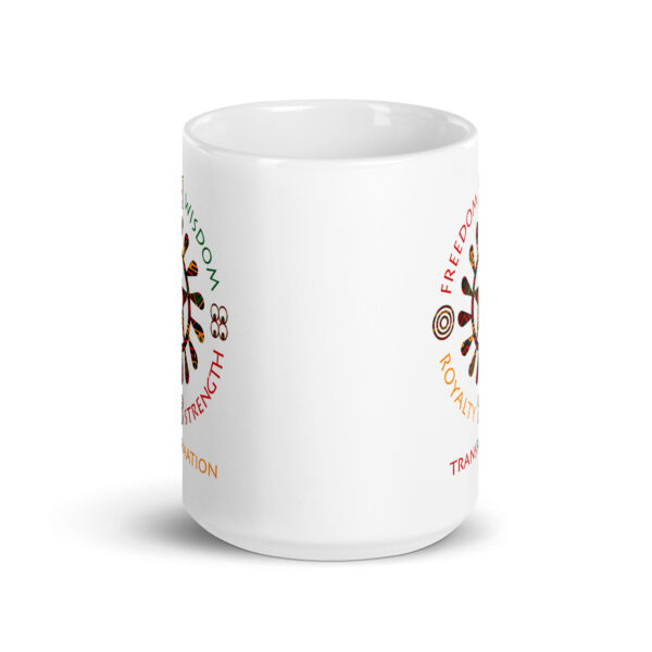 Symbol of Life Adinkra Symbol White Glossy Mug - Image 6