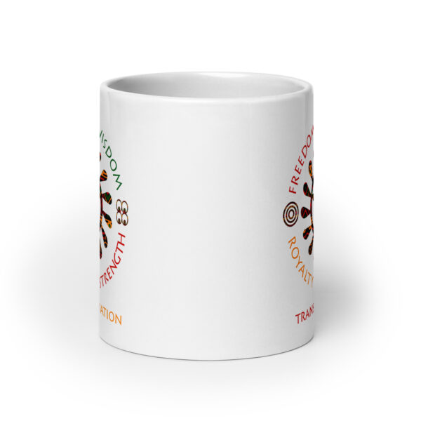 Symbol of Life Adinkra Symbol White Glossy Mug - Image 8