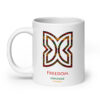 Freedom Adinkra Symbol White Glossy Mug