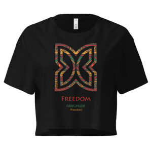 Freedom Adinkra Symbol Women’s Crop Top