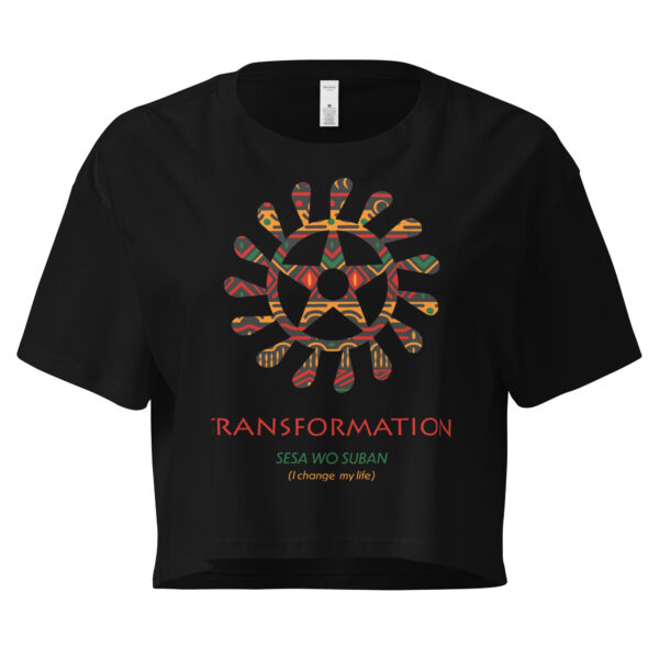 Transformation Adinkra Symbol Women’s Crop Top