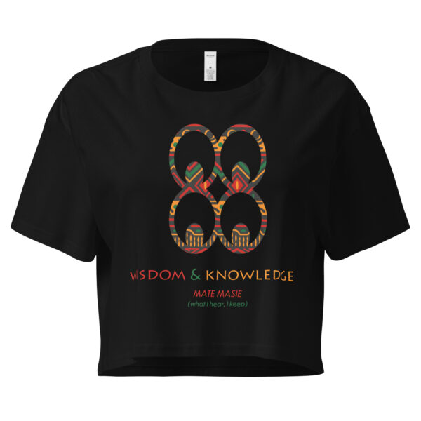 Wisdom and Knowledge Adinkra Symbol Women’s Crop Top