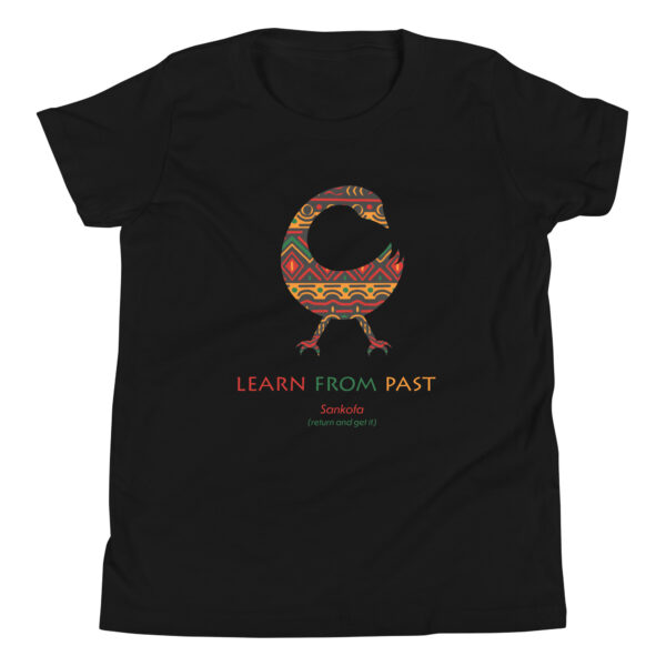 Learn From Past Adinkra Symbol Youth T-Shirt - Image 2