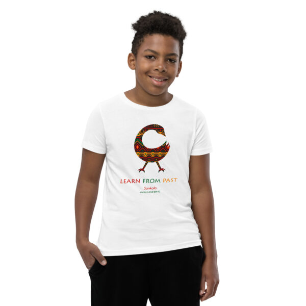Learn From Past Adinkra Symbol Youth T-Shirt - Image 3