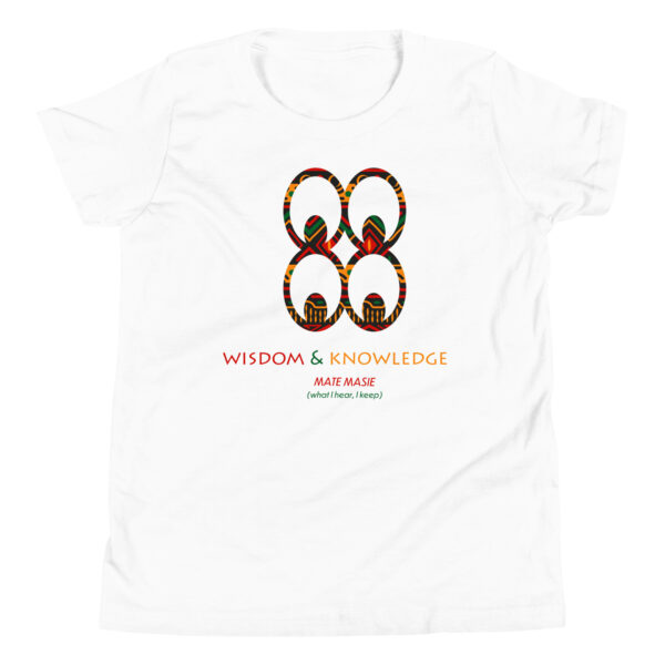 Wisdom and Knowledge Adinkra Symbol Youth T-Shirt - Image 1