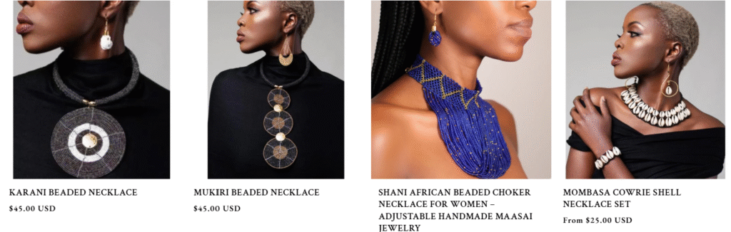 A Selection of Necklaces from Kendi Amani Jewelry