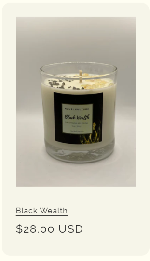 Black Wealth Intention Candle