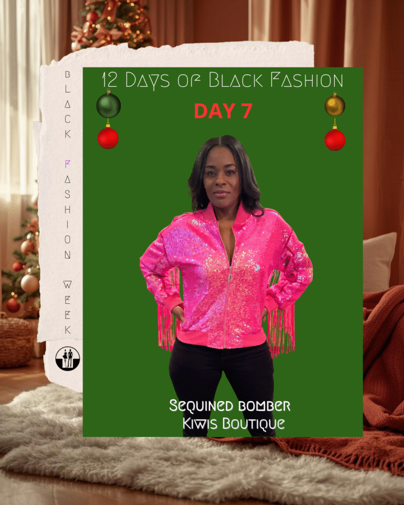 12 Days of Black Fashion Day 7 Sequined Bomber