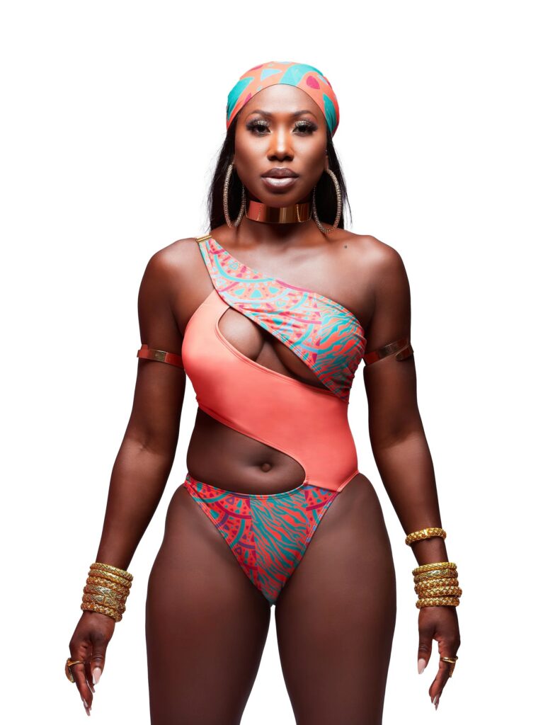 ABBEY monokini, courtesy of Aude Swim ABBEY, African inspired swimsuit by Aude Swim