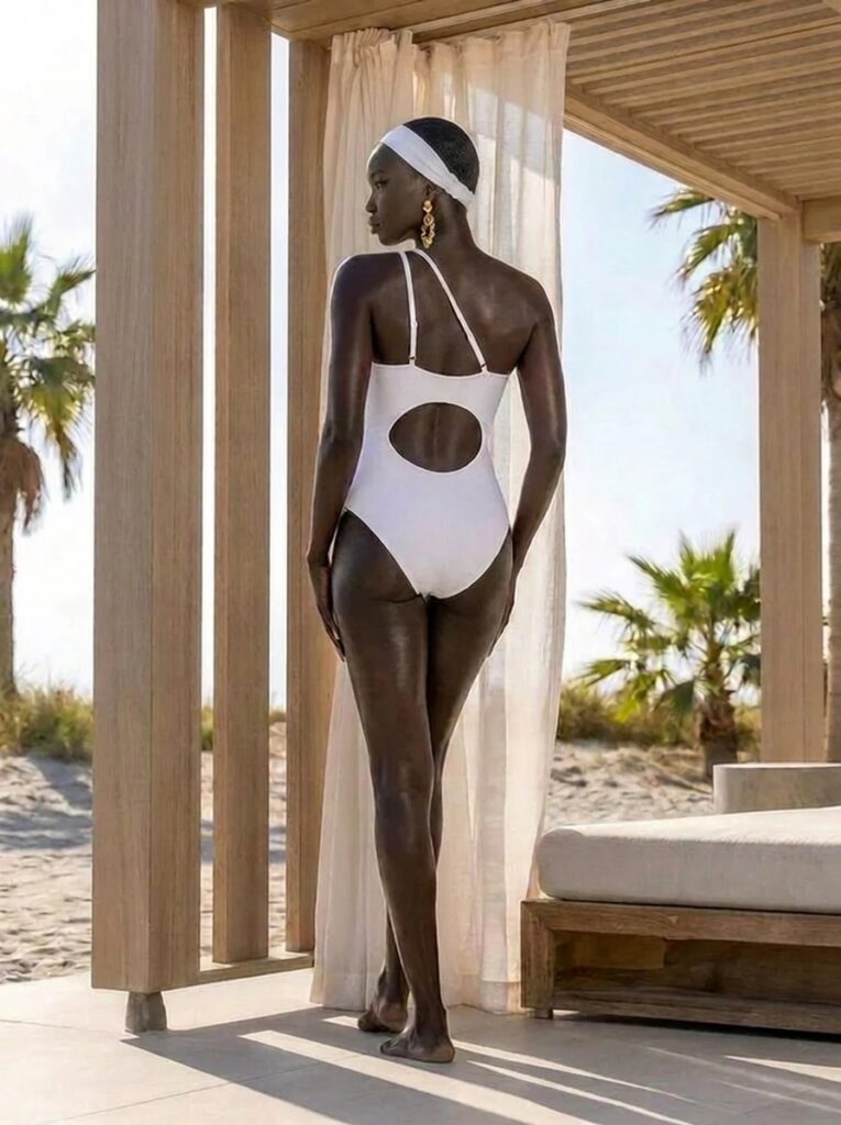 Zahara Monokini Photo Courtesy of Keva J Swimwear Model wearing Zahara Monokini from Keva J Swimwear