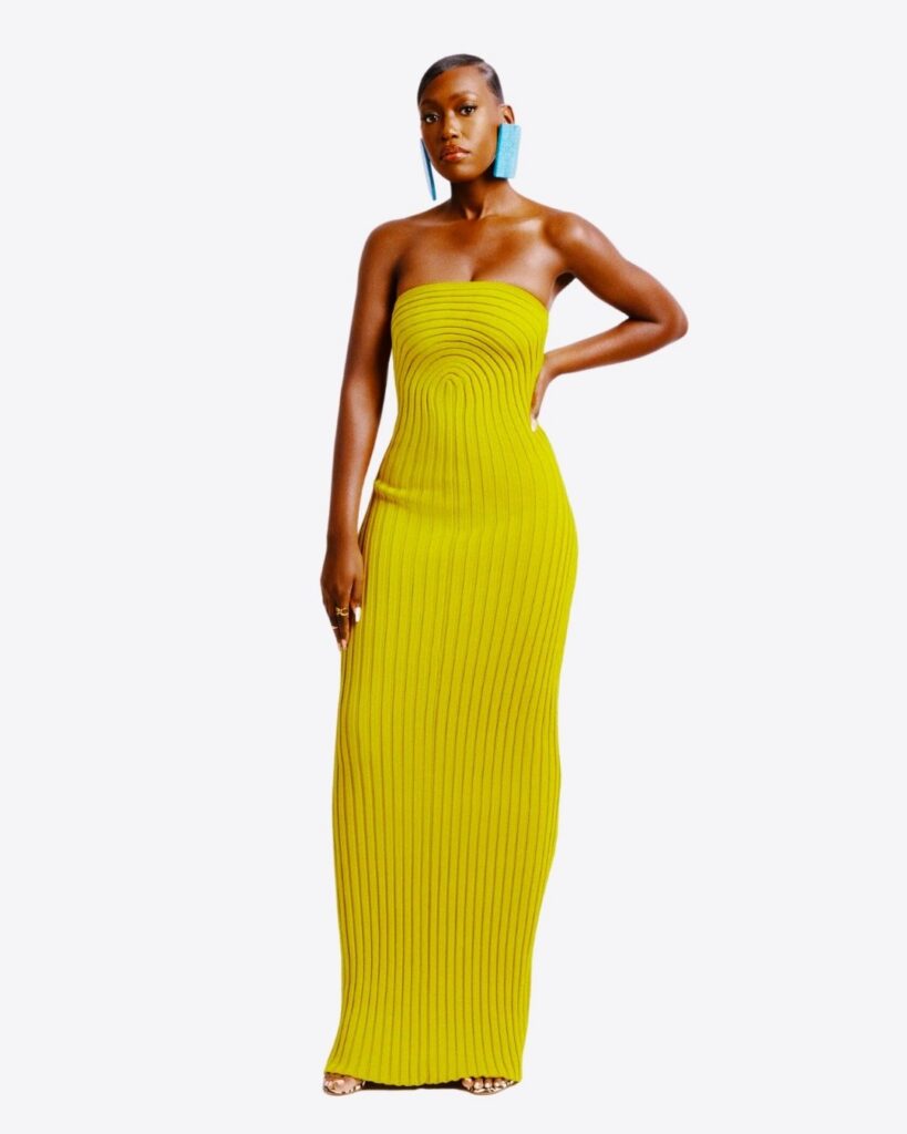 Roxi Knit Tube Maxi, via Hanifa